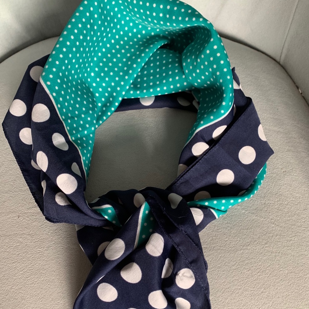 Silk scarf, preppy colors and style.